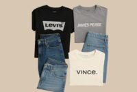branded t-shirts and denim